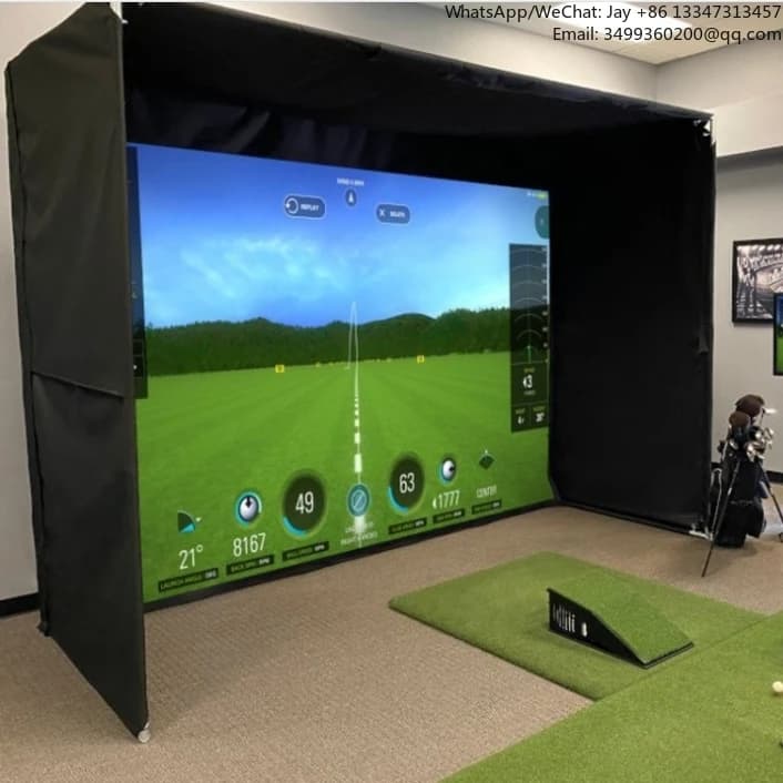 2024 Nuovo schermo sandwich con schermo sagomato per impatto da golf addensato Personalizza la dimensione dello schermo per proiettore da golf HD bianco per simulatore di golf