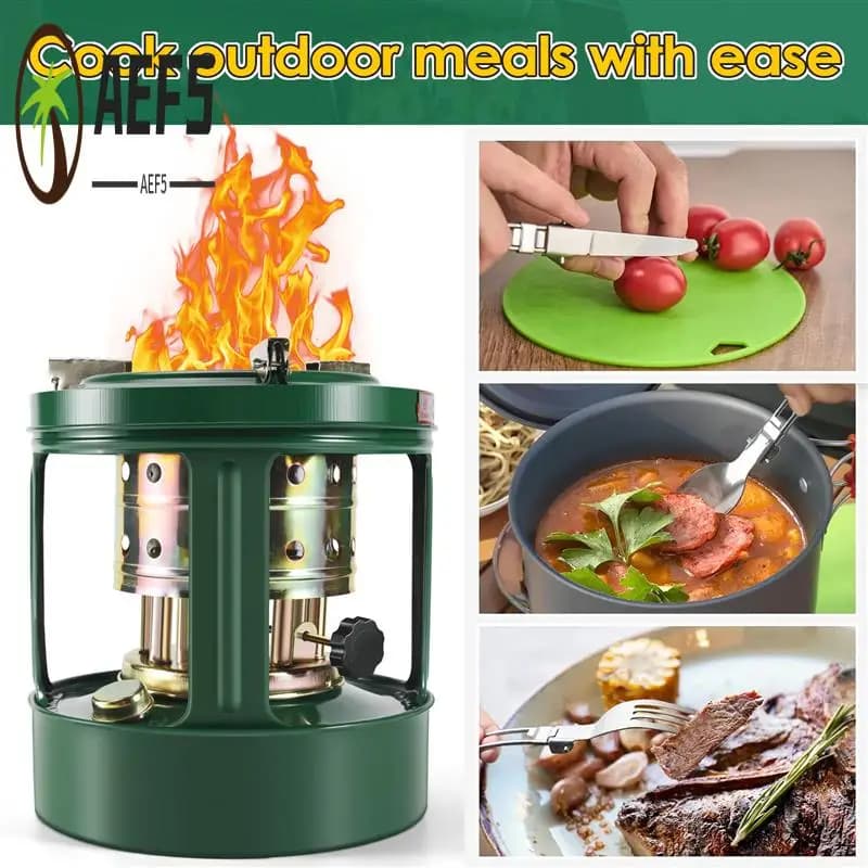 AEF5-Universal Mini Handy Outdoor 8 Stoppini Stufa a cherosene Bruciatore Riscaldatori a olio da campeggio
