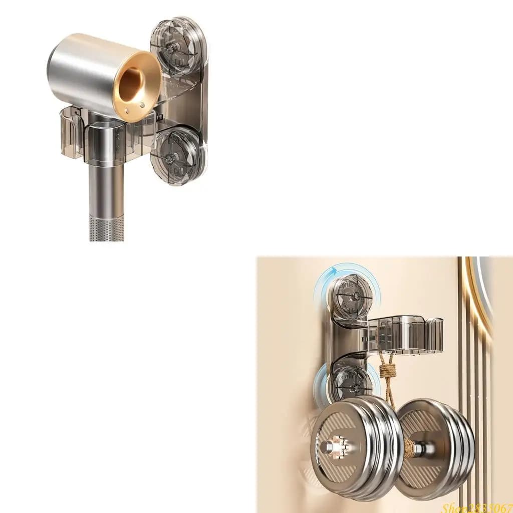 Organizzatori per asciugacapelli con montaggio a ventosa, design impermeabile, senza trapano 831F