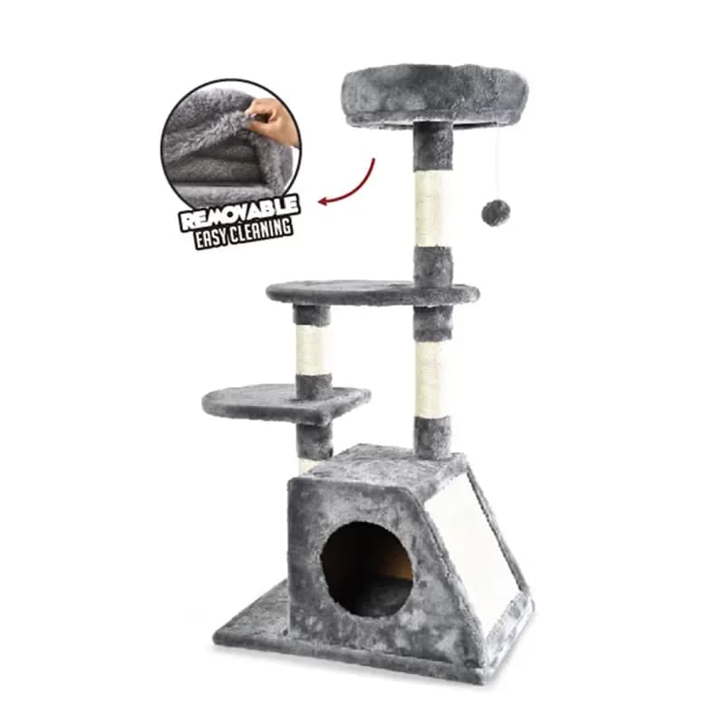 Medium Size Pet Climbing Scratcher Cat Scratching Tree With Sisal Scratching Posts Perches Houses Hammock Cat Tower