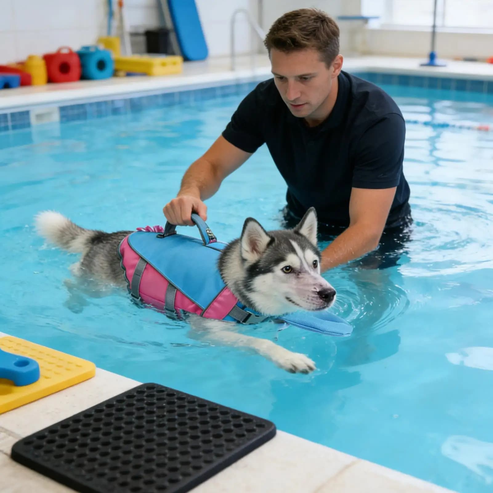 Giubbotto Galleggiante per Cani, Rimovibile e Regolabile, Riflettente, per Canottaggio, per Razze Piccole e Grandi, Campeggio e Piscina