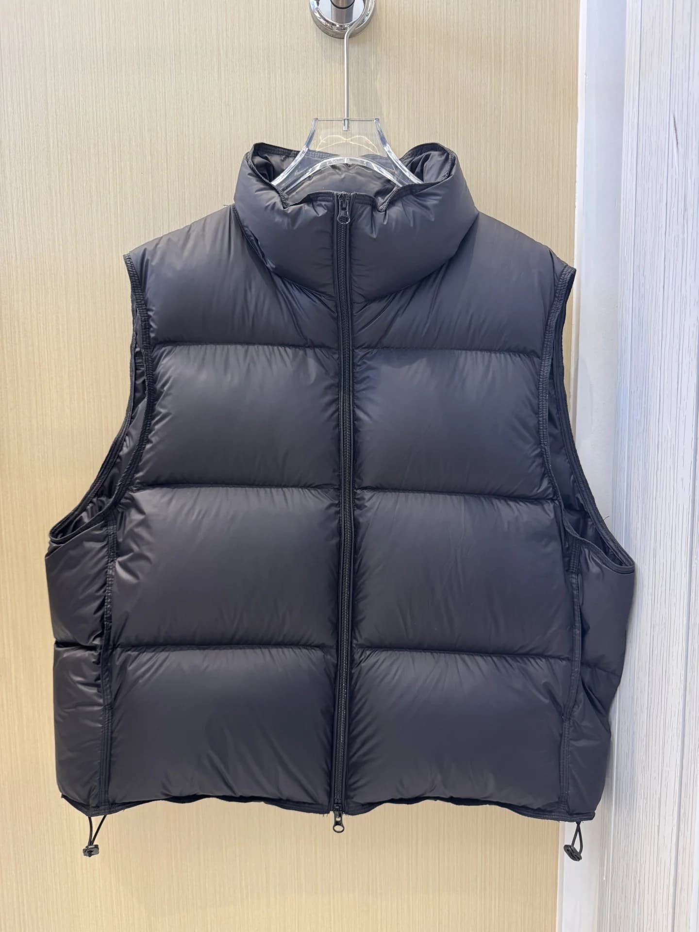 Gilet Puffer Corto da Donna alla Moda, Imbottito e Spesso, Stile Piumino, Giacca Invernale con Collo Alto in Piuma d'Anatra Bianca