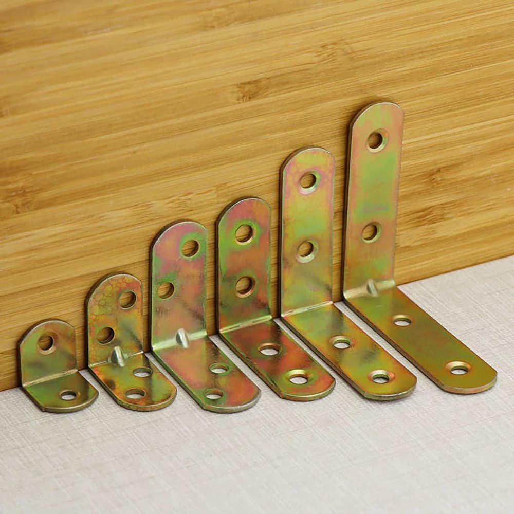Codice angolo in ferro T/L/ Codice angolo dritto Connettore staffa fissa per supporto scheda Mobili Telaio letto Supporto armadio