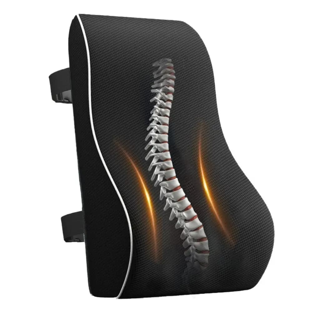 Rilassati Cuscino ergonomico di supporto lombare Fodera in rete morbida Cuscino per schienale in cotone memory Massaggio Comodo cuscino per seggiolino auto per la casa