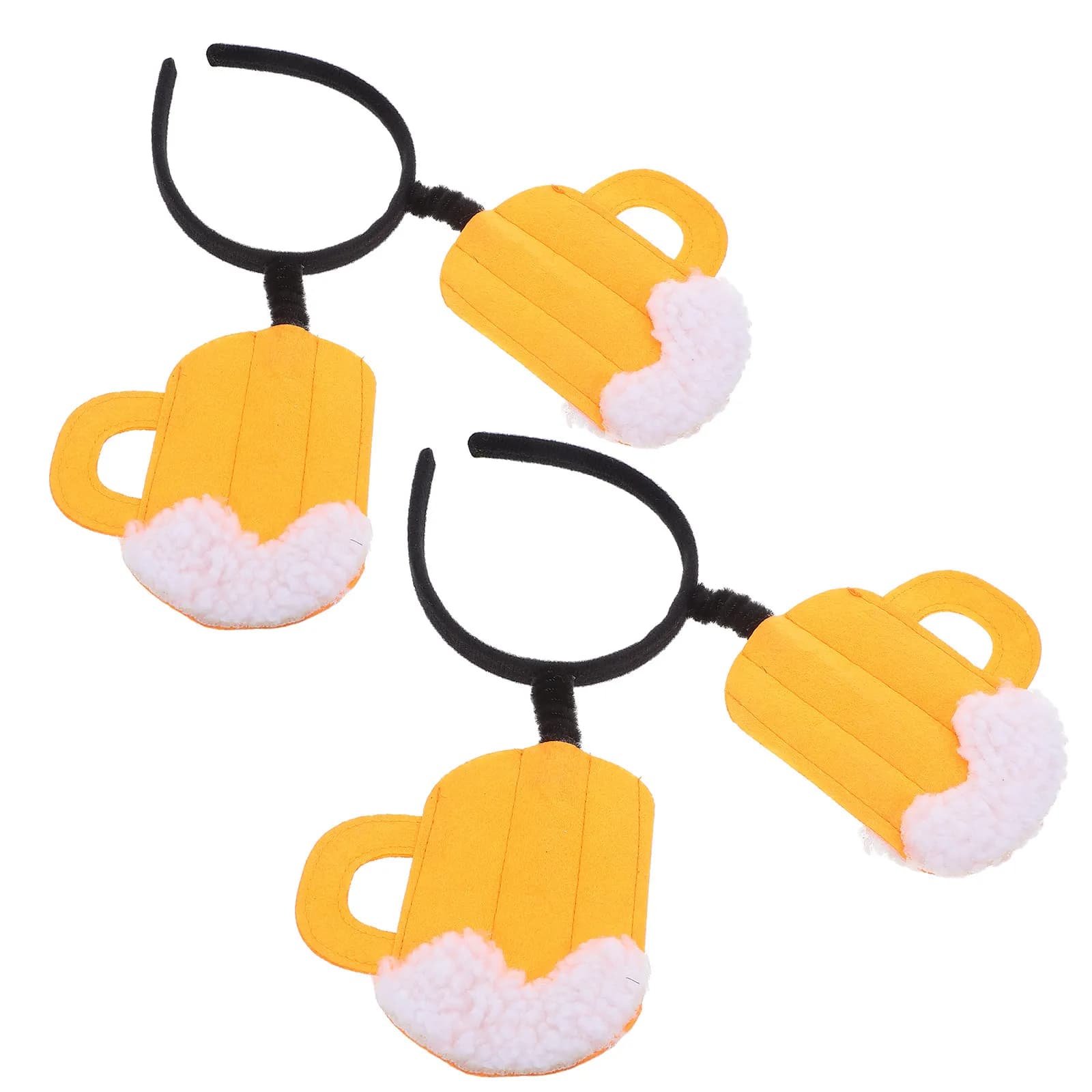 2 Pezzi Cerchietti per Capelli a Tema Birra, Comodi Cerchietti in Tessuto, Accessori a Forma di Boccale di Birra per Feste di Compleanno, Bar, Natale, Capodanno