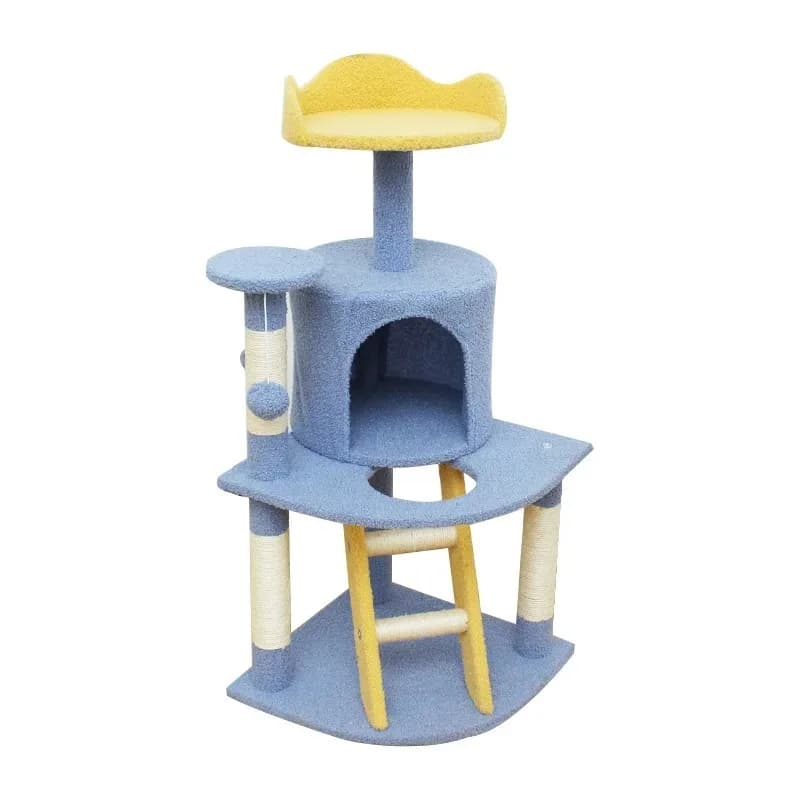 Corona di cartone animato Tre strati Struttura da arrampicata per gatti Sisal Teddy Cashmere Tiragraffi per gatti Corda di canapa Tiragraffi per gatti