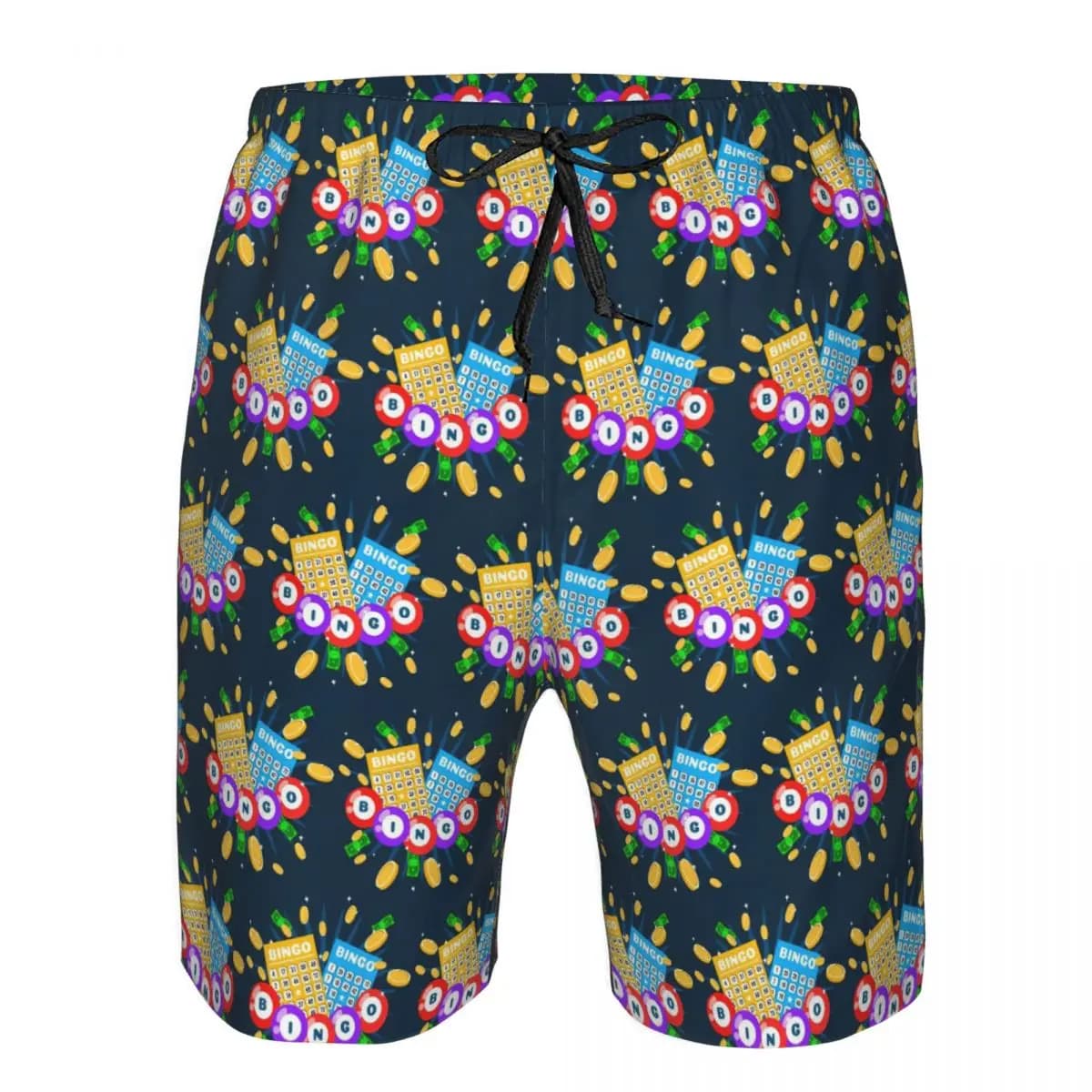 Divertenti pantaloncini da gioco Bingo da spiaggia, pantaloncini da surf, pantaloni estivi da uomo casual ad asciugatura rapida