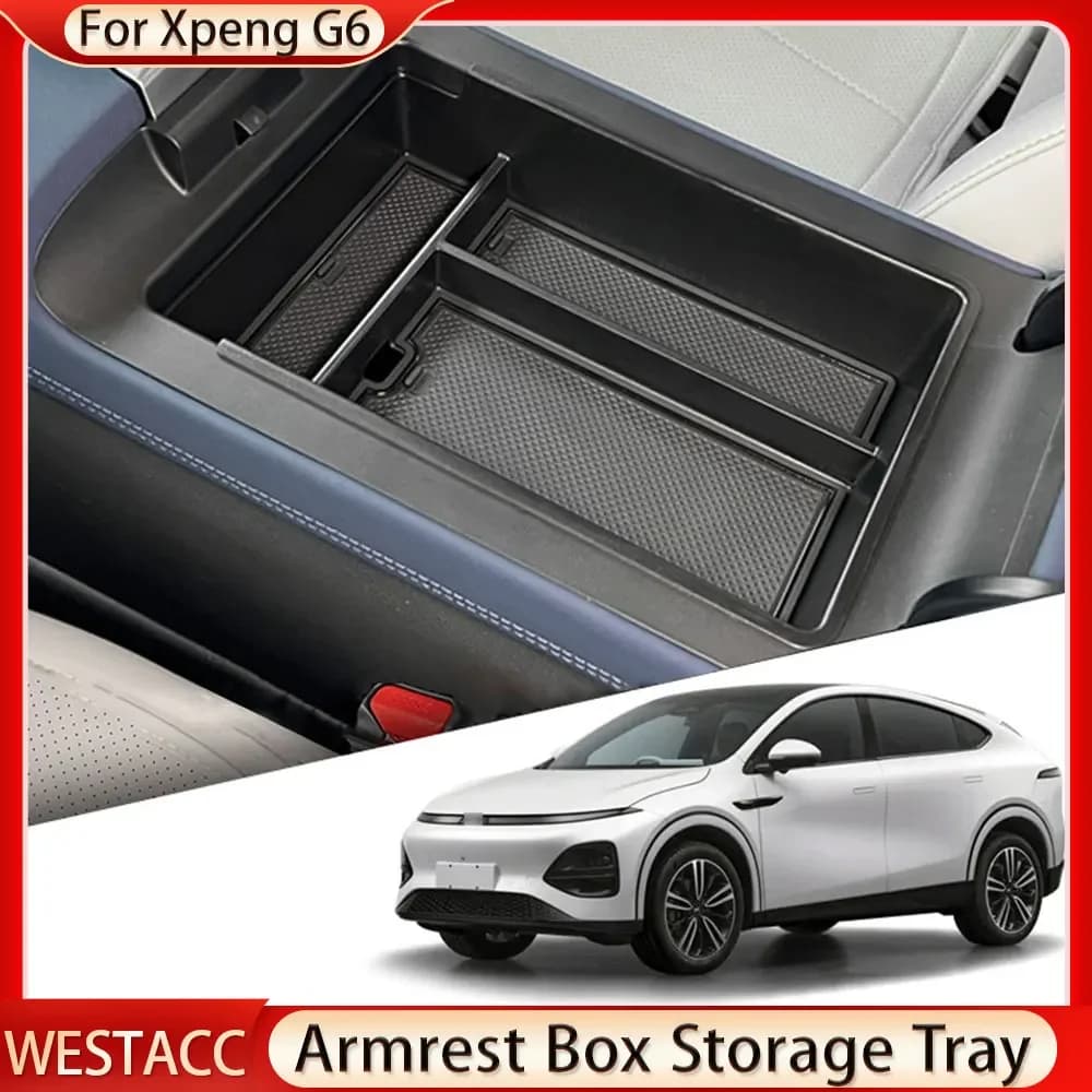 Per Xpeng G6 X Peng G 6 Scatola di immagazzinaggio bracciolo Organizzatore Scatola di immagazzinaggio console centrale Contenitore Vassoio Accessori interni auto
