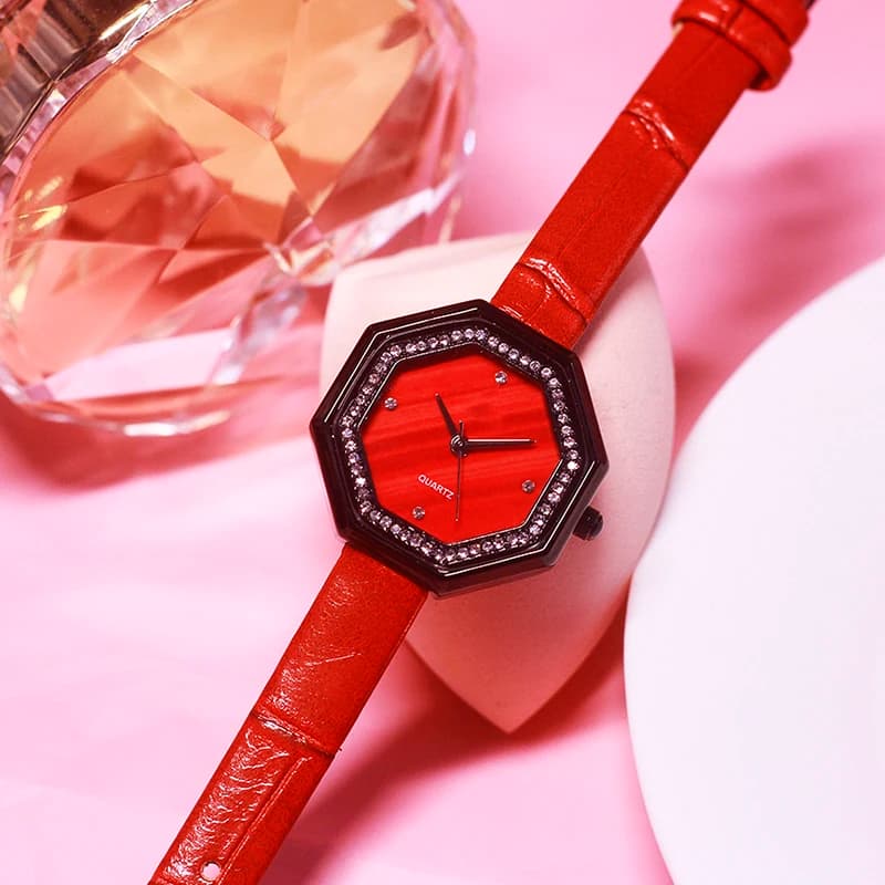 new fashion luxury women's glazed rhinestone quartz wrist watch, high quality women's watches for women accessories