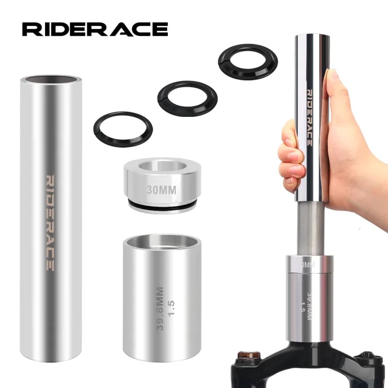Kit di impostazione forcella anteriore per bicicletta Installazione per bici Installazione Riparazione auricolare Strumento di impostazione corsa corona per 28,6 mm 1-1/2" o 1-1/8"