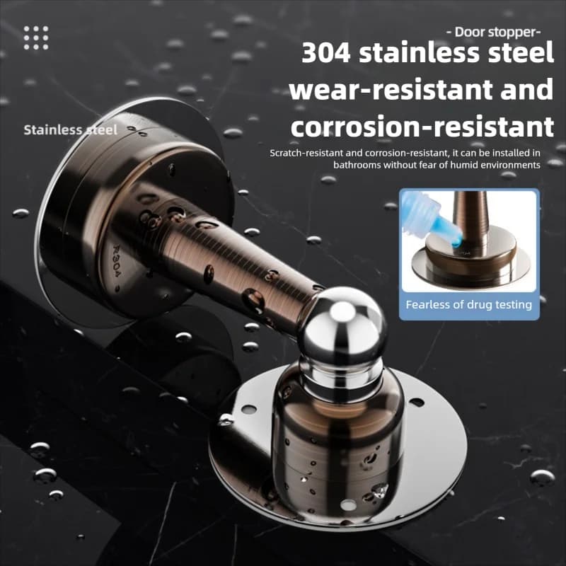 Fermaporta magnetico adesivo, nessuna perforazione richiesta, aspirazione silenziosa, protezione anti-collisione per il pavimento, accessorio di sicurezza domestica