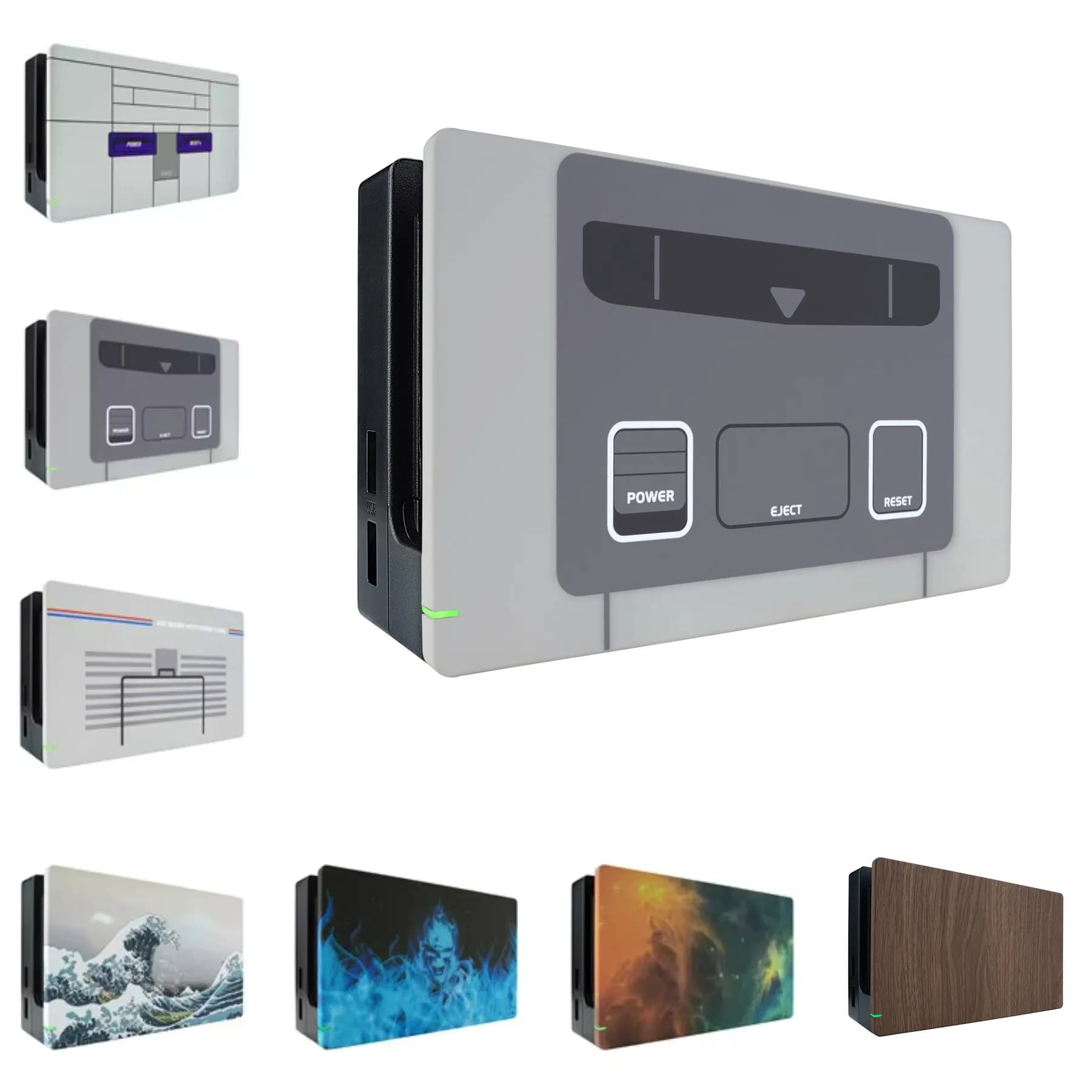 Piastra frontale con impugnatura personalizzata eXtremeRate per Dock Switch Nintendo, custodia di ricambio fai-da-te fantasia-Dock non incluso