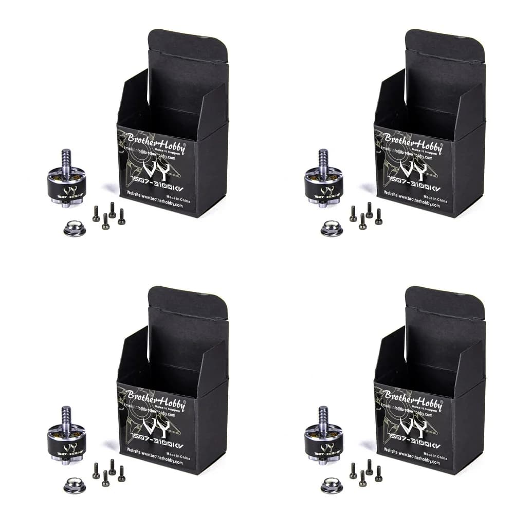 4PCS BrotherHobby VY 1507 1550KV 1900KV 3100KV 4150KV Motore brushless ad alte prestazioni per competizioni 4-6S per droni da corsa