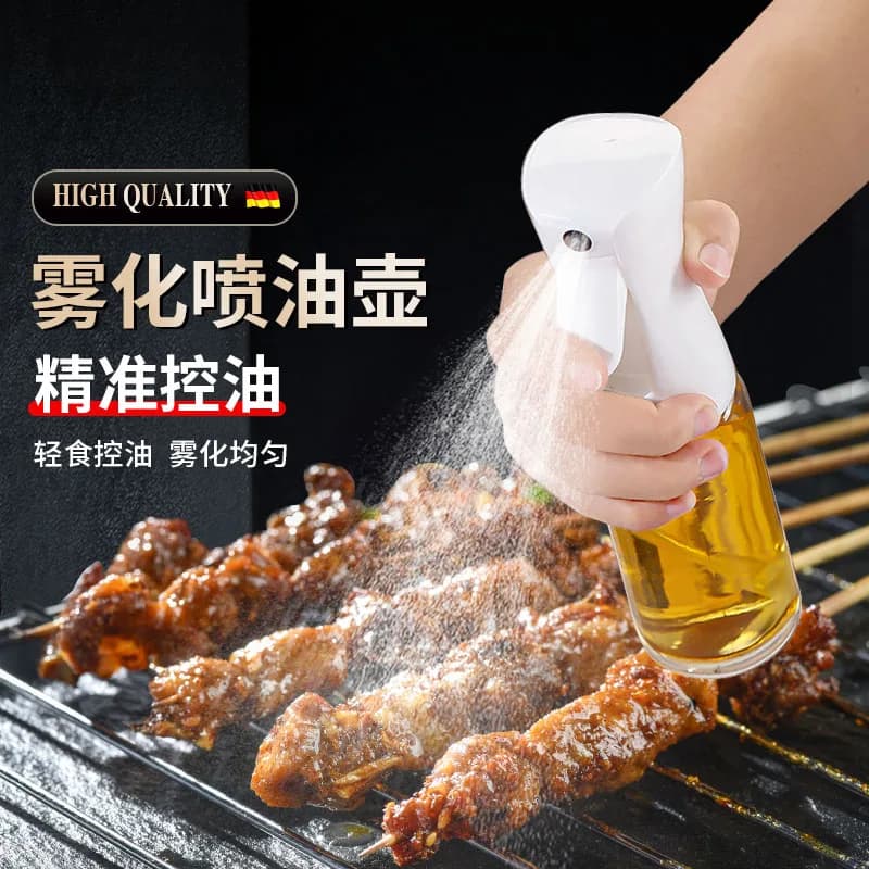 Flacone spray specializzato per friggitrice ad aria da cucina da 2 pezzi Flacone spray in vetro per uso alimentare Flacone spray addensato atomizzato Serbatoio dell'olio