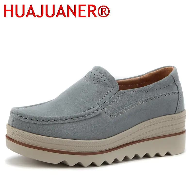 2026 Primavera Donna Appartamenti Scarpe Piattaforma Slip On Appartamenti Donna Sneakers Donna Pelle scamosciata Donna Tenis Mocassini Mocassini Scarpe casual