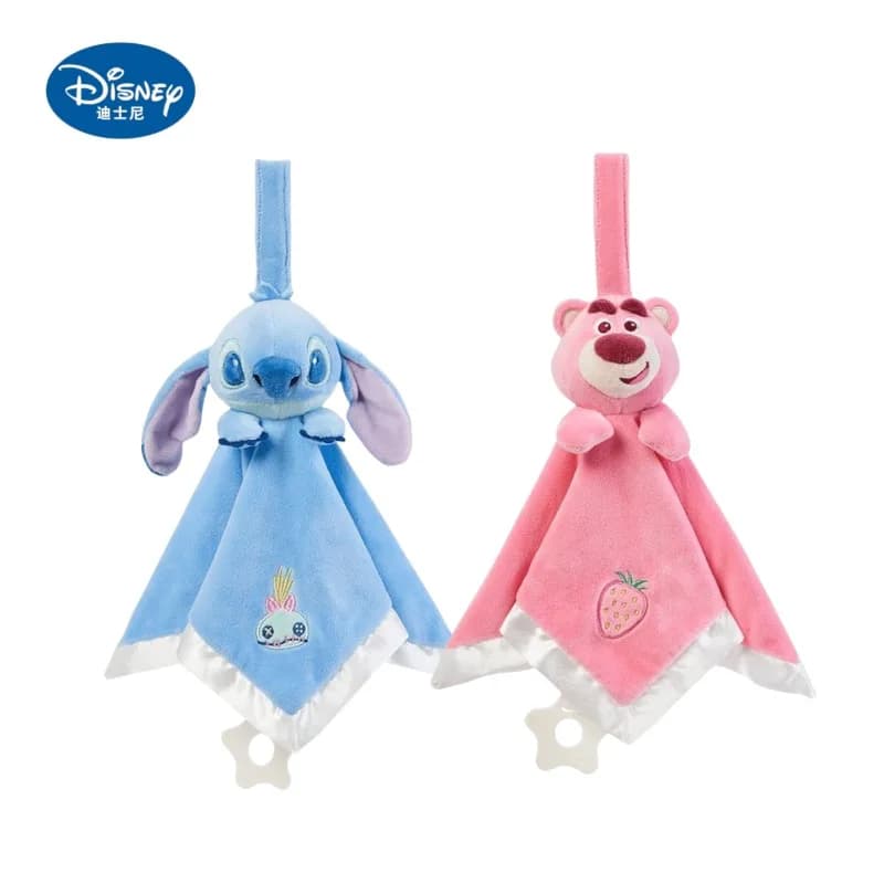 Disney Stitch Lotso carino bambola tridimensionale forma presa per bambini bambola massaggiagengive per uso alimentare tovagliolo multifunzionale comfort