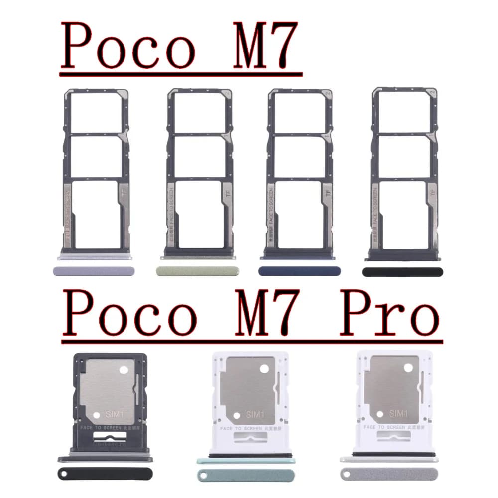 Lettore del vassoio della scheda SIM per Xiaomi Poco M7 Pro PocoM7Pro Supporto per scheda Micro SD Slot per scheda SIM Adattatore Connettore Parti di riparazione