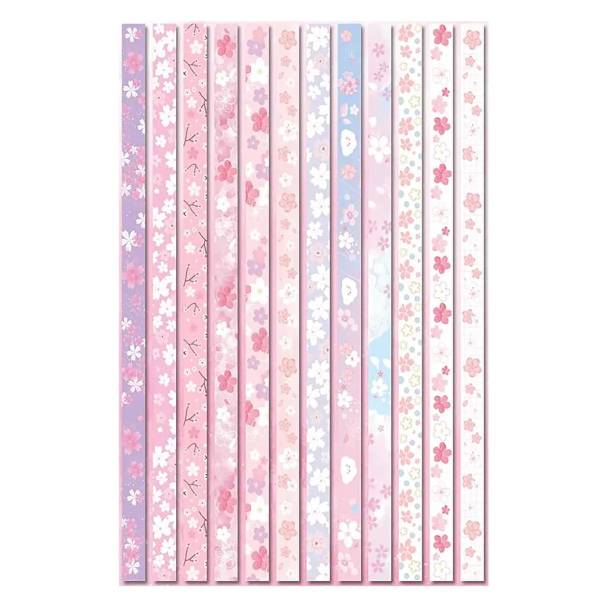 600 Origami Star Paper Strips, Double-Sided with 12 Patterns for Crafts