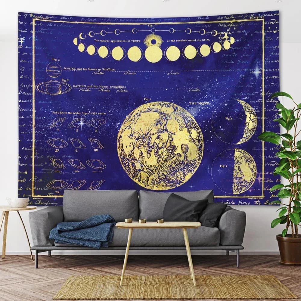 Tarocchi psichedelico scena decorazioni per la casa arazzo Hippie Mandala appeso a parete oroscopo divinazione Boho Yoga Mat Room Wall Decor
