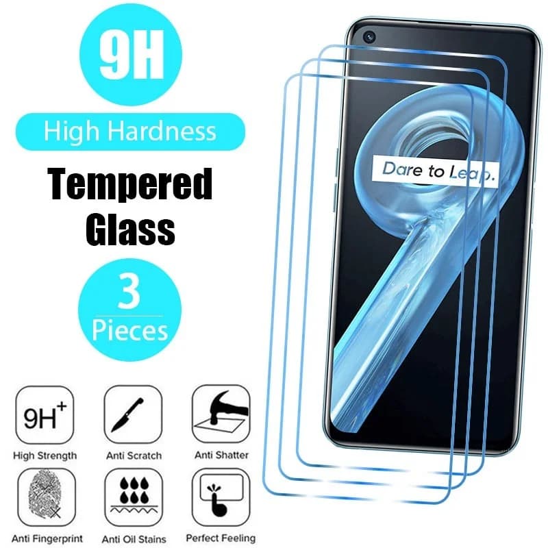 3PCS Vetro Temperato Per Realme GT Neo 2 2T GT 2 Pro 8i Protezione Dello Schermo su Realme 8 7 Pro Q3 Q3S C21 C21Y smart phone vetro