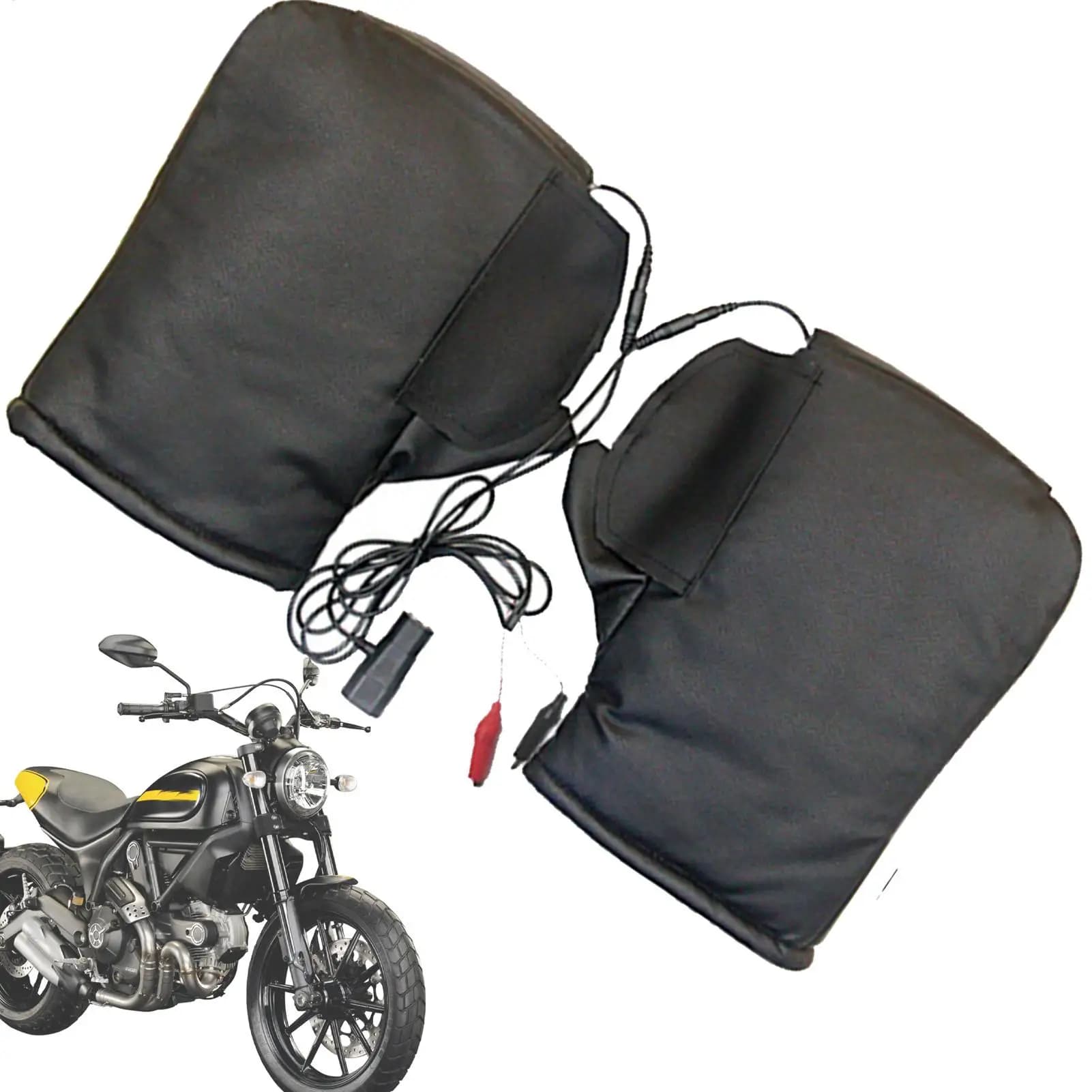 Copri impugnatura riscaldata per moto 12V Manicotti per manubrio riscaldati impermeabili Guanti elettrici comodi con impugnatura riscaldata per motoslitta per la guida