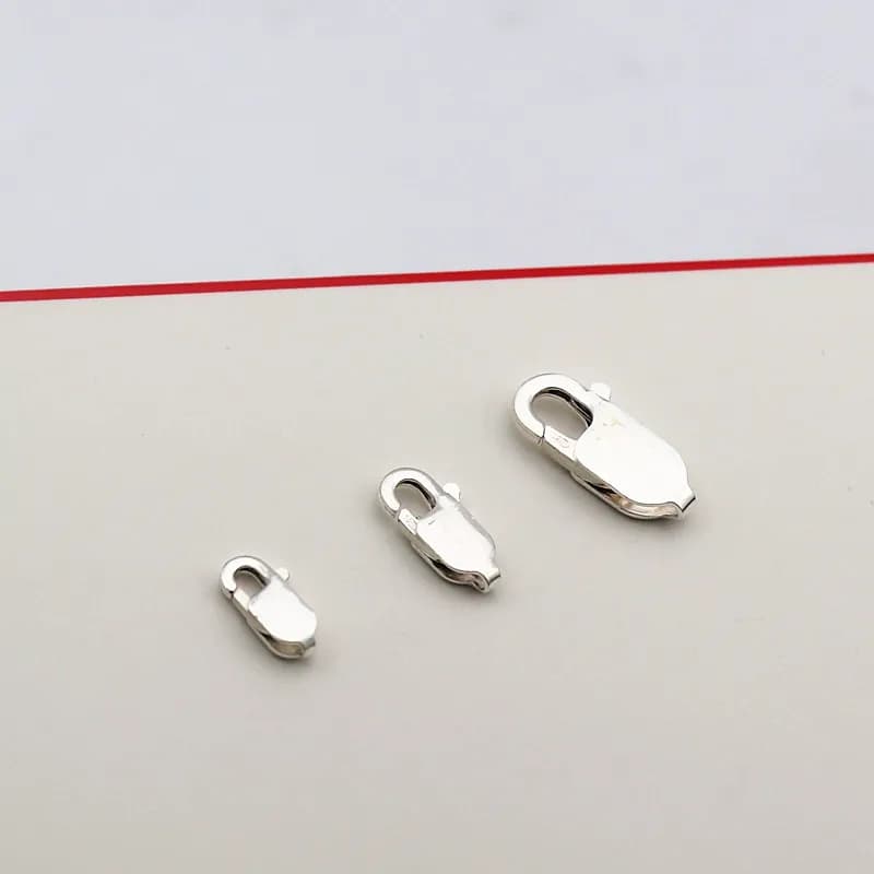 Solido argento sterling 925 Chiusura Aragosta Artiglio Trigger Gioielli fai da te Collana Bracciale 8 10 12 mm Accessori Trova 1 pezzo
