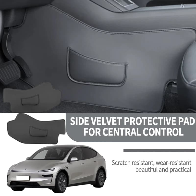 For Tesla Model Ylside Velvet Console Protector with Pocket – Scratch-Proof & Storage Combo, Best-Seller in Korea