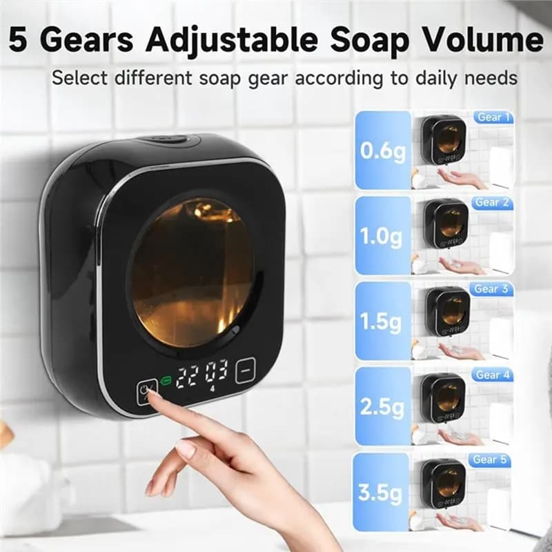 A38T-Smart Automatic Hand Washer Infrared Sensor Liquid With Digital Display Of Temperature For Kitchen Soap Dispenser In Gel Fo