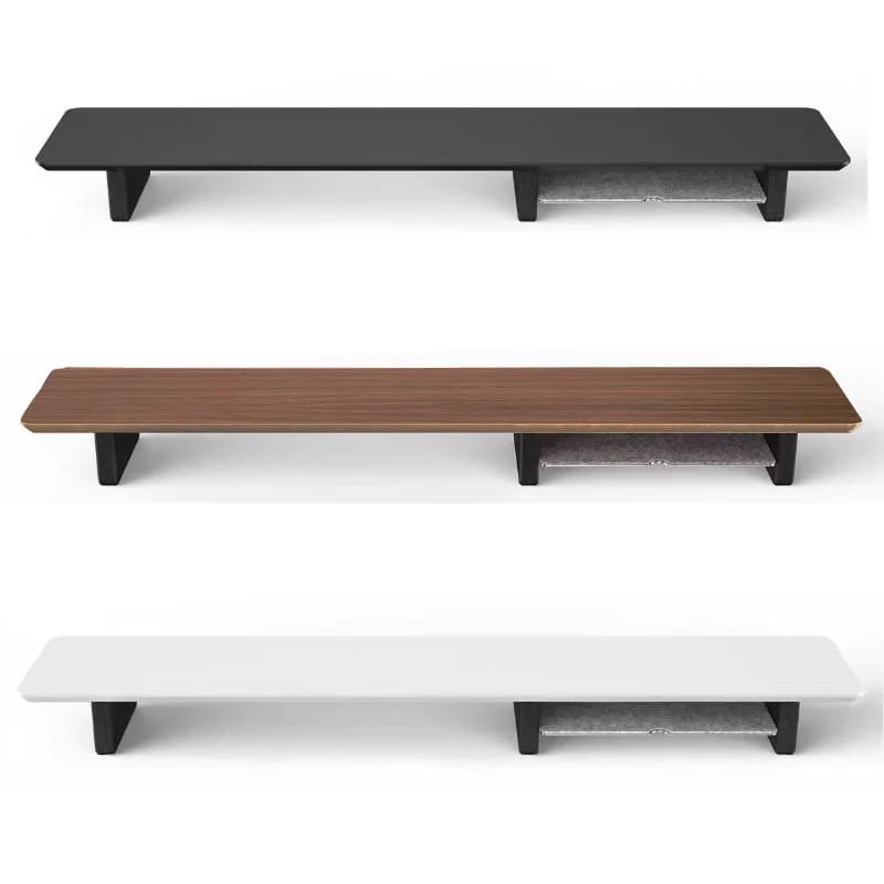 Supporto per monitor in legno di noce per aumento di altezza Supporto per laptop Supporto per schermo di dissipazione del calore Scaffale per organizzazione desktop Risparmio di spazio