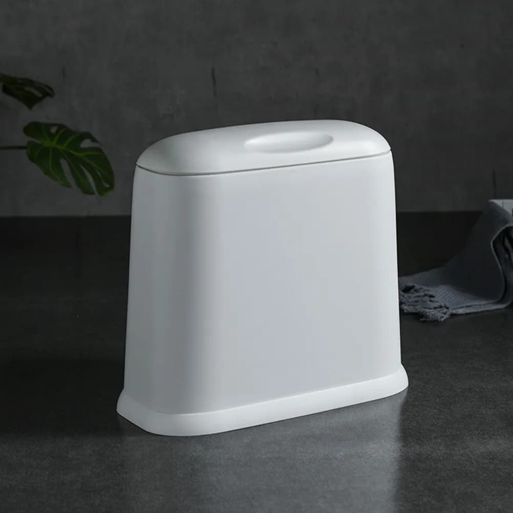 Cestino Compatto a Fessura Stretta, Moderno Contenitore per Rifiuti in Plastica per Bagno, Cucina, Camera da Letto, Sala Artigianato, Piccoli Spazi, Riciclo