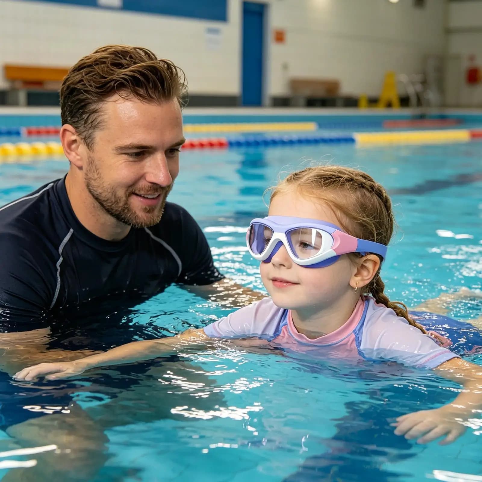 Occhialini da nuoto per bambini, antiappannamento, per snorkeling, per ragazzi e ragazze, principianti, per vacanze al mare e giardino