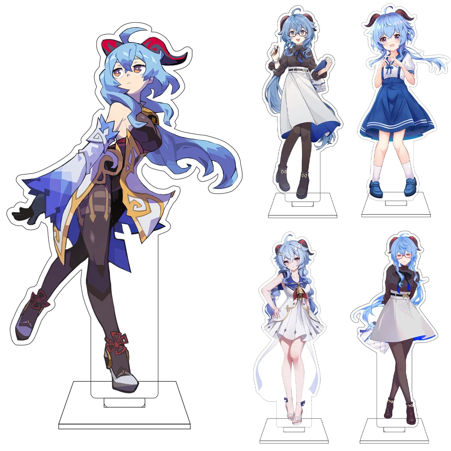 Statuetta in Acrilico da 16CM di Ganyu, Personaggio Anime di Genshin Impact, per Cosplay e Decorazione