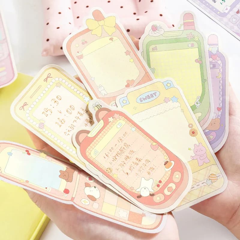 50 Sheets Korean Ins Kawaii Phone Call Memo Pads Creative Note Paper Journal Planner DIY Note Material Collage Stationery Gift