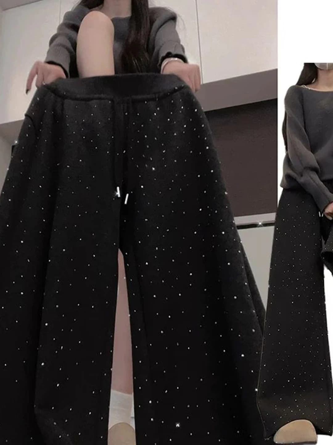 Pantaloni a vita alta larghi e casual da donna, taglie forti, che nascondono le imperfezioni, dal taglio dritto, unici e attraenti, per primavera estate
