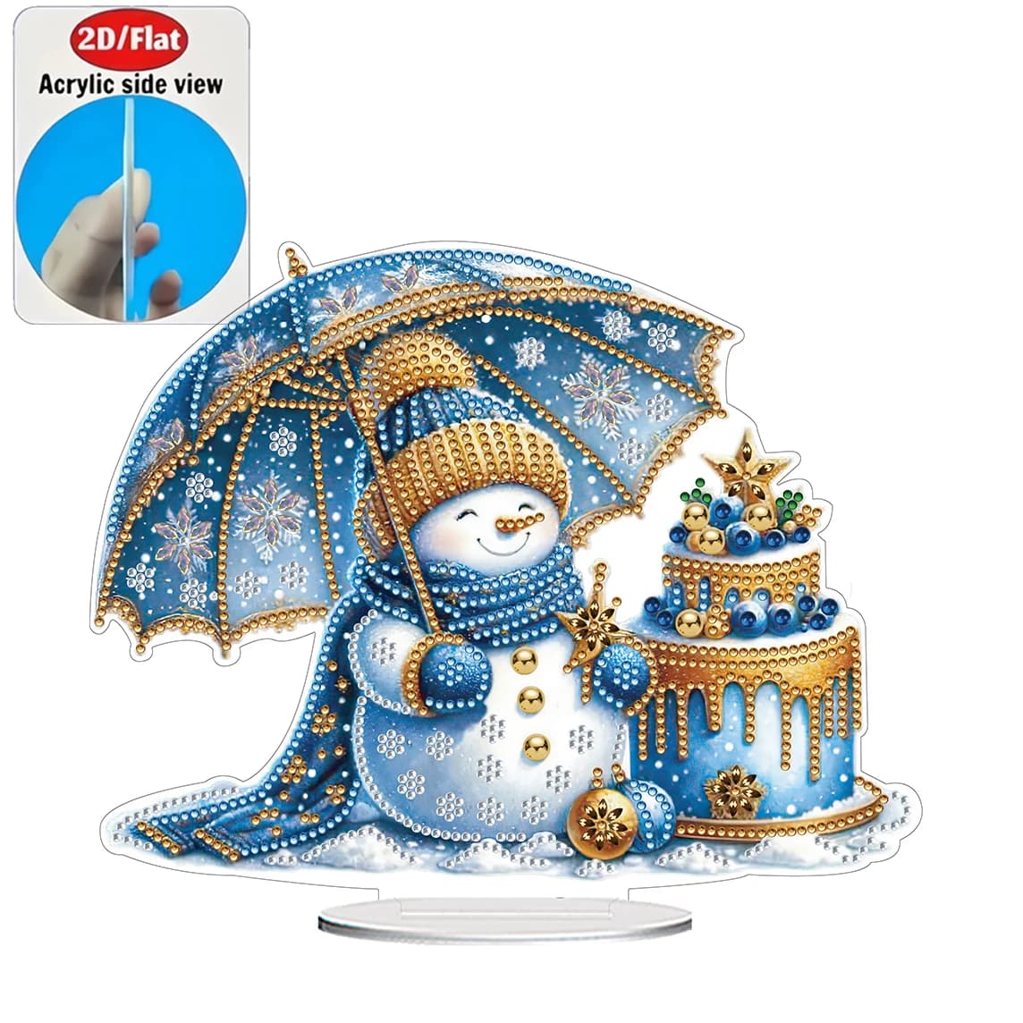 Set di Ornamenti da Tavolo con Pannello di Benvenuto in Acrilico con Pupazzo di Neve Fantasioso 2D Piatto, Decorazione da Parete Lucida, Regalo Festivo