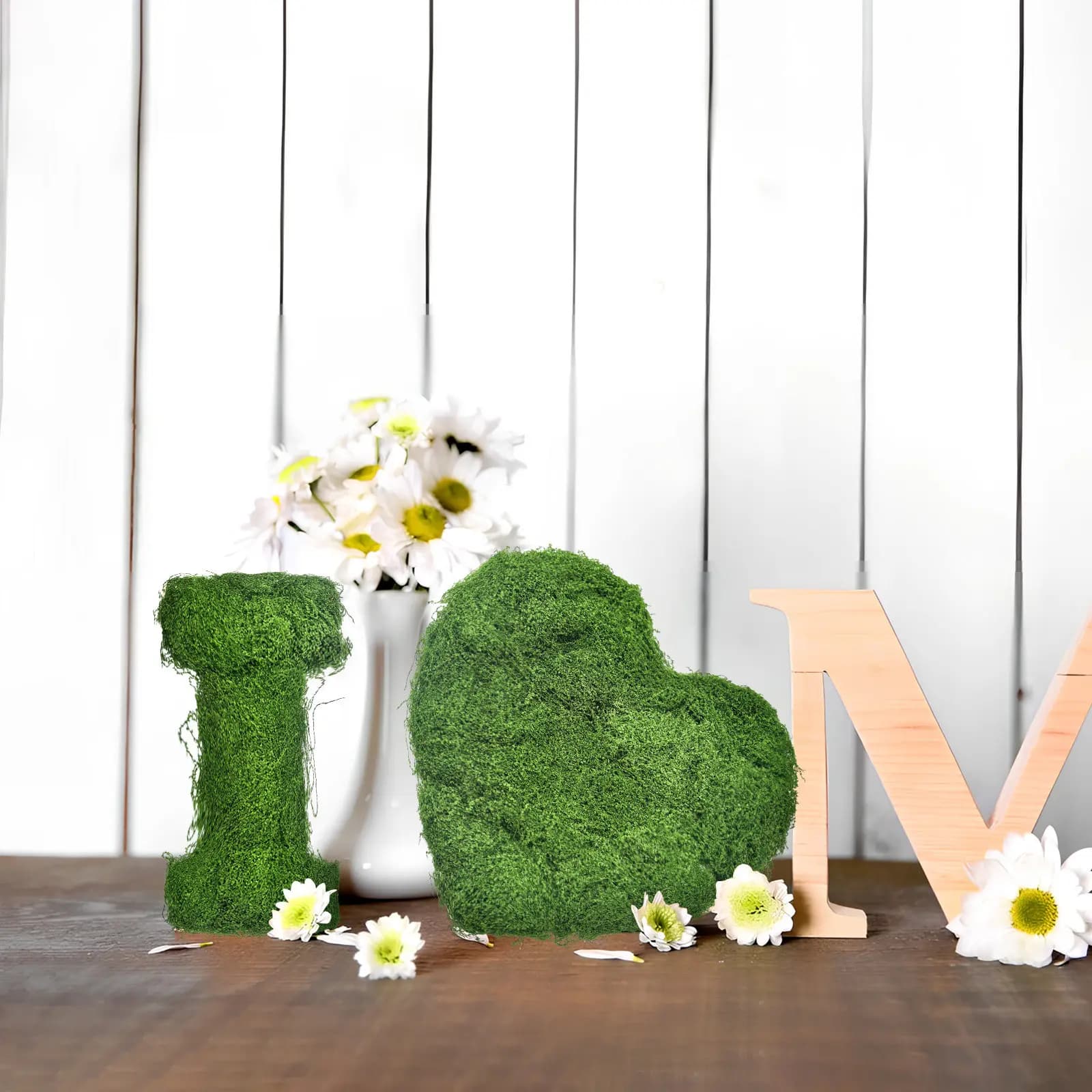 300G Premium Polyester Faux Moss for Indoor Plants Terrariums Table Centerpieces Fairy Garden Home Office Decor Artificial Moss