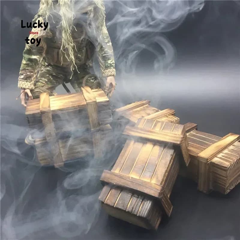 Scatole per armi solider 1/6 Modello di casse in legno per giocattoli con figure DID da 12 pollici