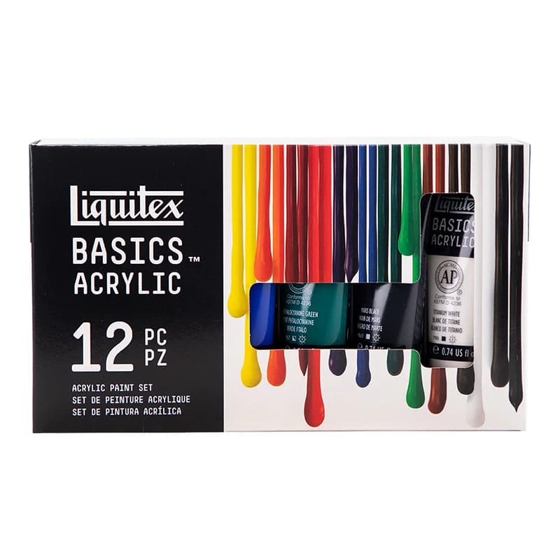 Liquitex Basics Acrylic Paint 12/24 Colors Set 22ml/tube