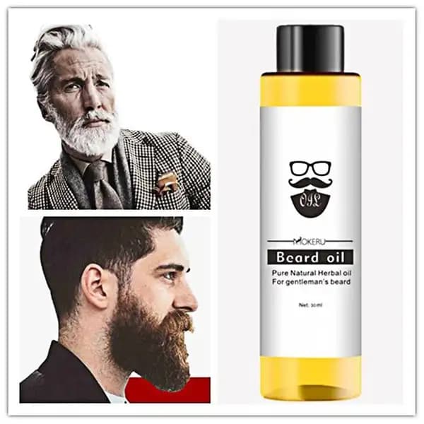 Set di 3 Oli Organici per la Barba da Uomo, Spray per la Crescita della Barba, Olio Essenziale per Barba, Huile Barbe 30ml, Prodotti Contro la Caduta dei Capelli