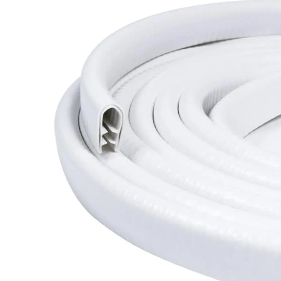 Guarnizione a U in gomma con profilo in acciaio 1/2" x 3/8" - Adatta per spazi da 3/64" a 1/4 - Striscia sigillante per bordi portiera auto in PVC resistente alle intemperie