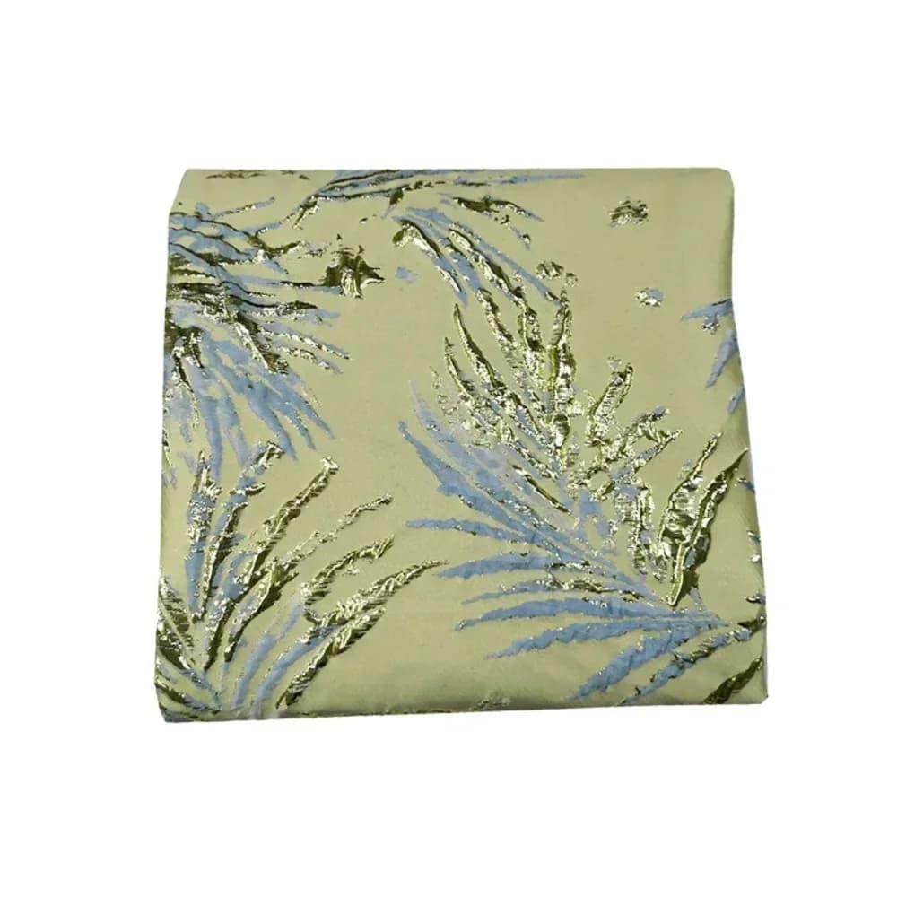 Bronzing Jacquard Brocade Fabric Leaves Spring Autumn Winter for Dress Short Skirt Dress Clothing Cloth Diy Sewing By The Meter