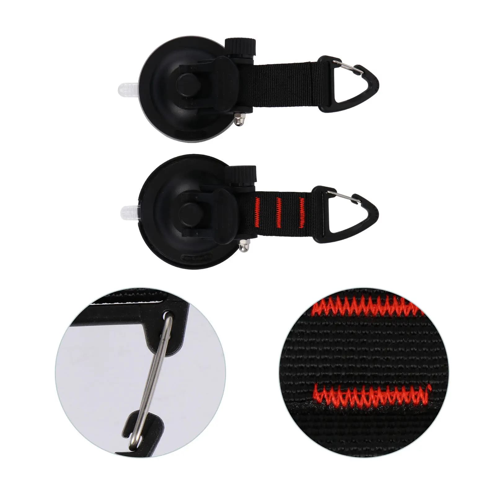 2 Pezzi Ganci a Ventosa Premium Resistenti per Tenda, Auto, Campeggio, Bagno, Cucina, Montaggio a Parete Senza Foratura, Forte Tenuta Senza Tracce