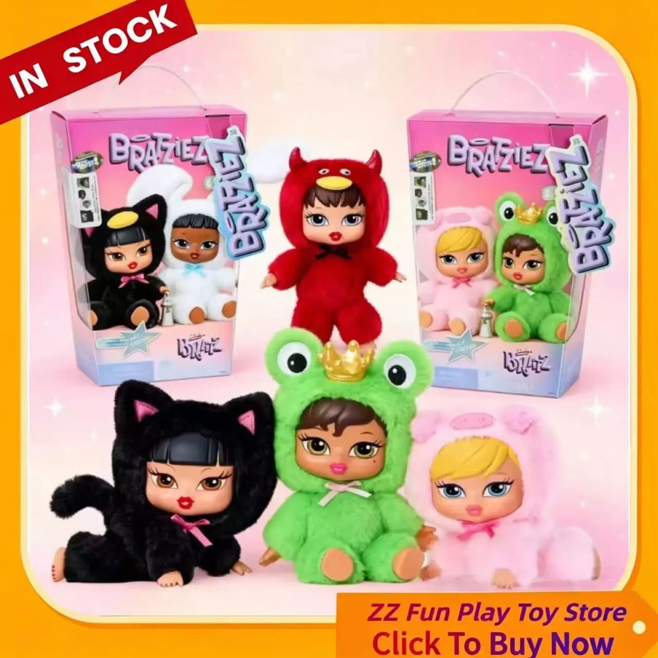 Nuova Bambola Sorpresa Mga Bratz Bratziez Iconz, Ciondolo Peluche, Blind Box, Portachiavi Trendy, Oggetti Decorativi da Collezione, Regalo
