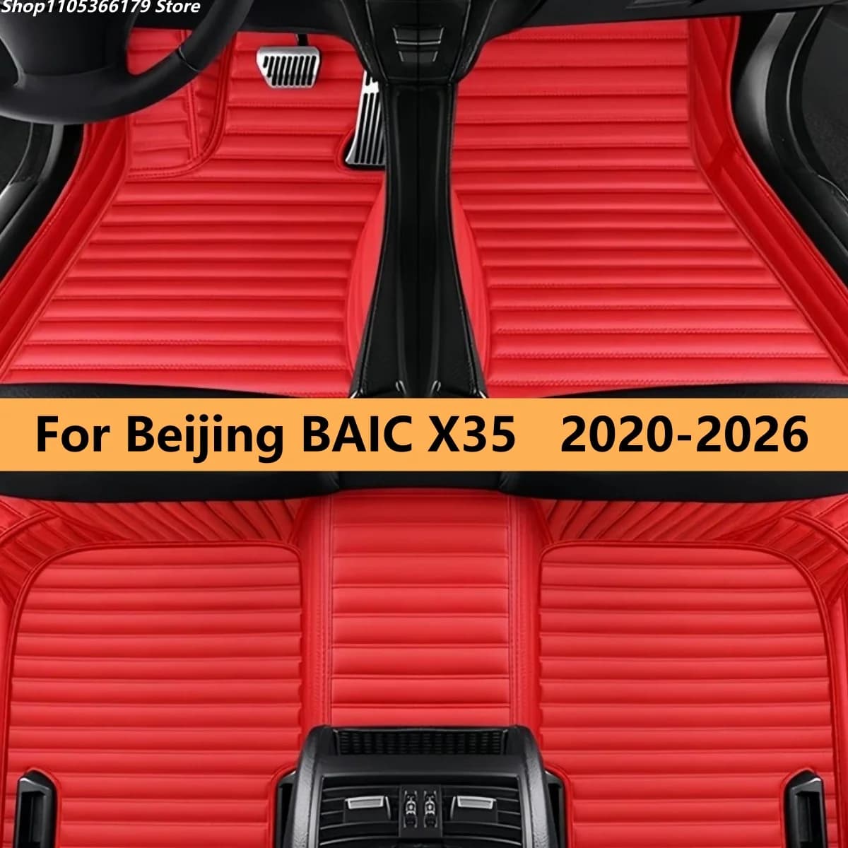 Tappetini auto personalizzati per Beijing BAIC X35 2020 2021 2022 2023 2024 2025 2026, set completo di tappeti in pelle per auto.