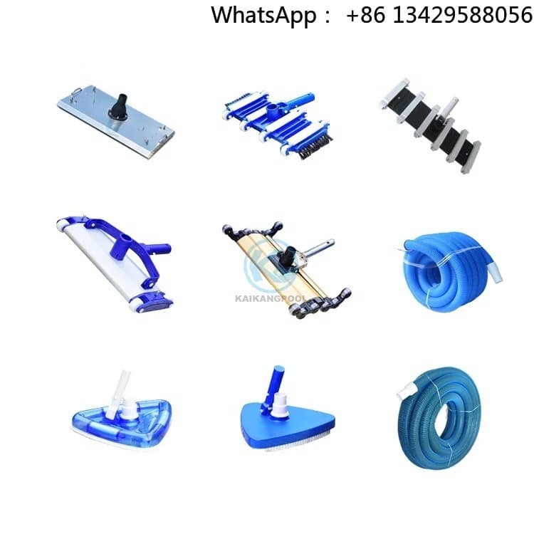 Flexible Vac Head Pool Leaf Skimmer Net Swimming Pool Wall Cleaning Brush Flexible Pool Vacuum Tube