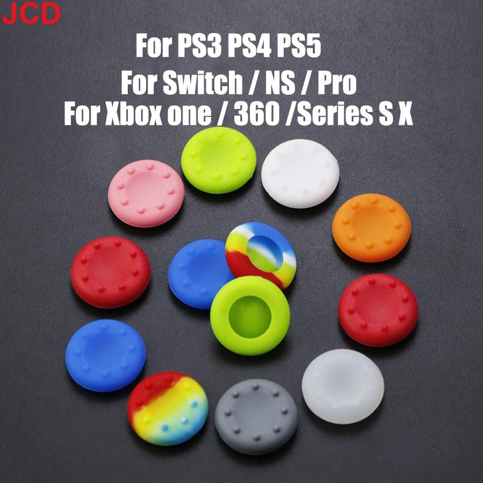JCD 2 pezzi per PS5 PS4 Xbox one 360 Series X S Switch Pro Controller Thumbstick Cap Silicone Thumb Stick Grip Joystick Cap Cover