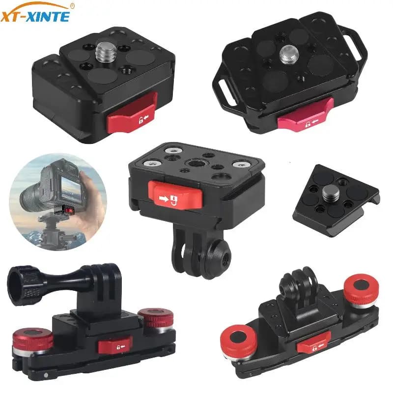 Piastra a sgancio rapido Stabilizzatore Mount Interruttore rapido Adattatore per treppiede per Gopro Insta360 Osmo Action Pocket Stand Clip per zaino