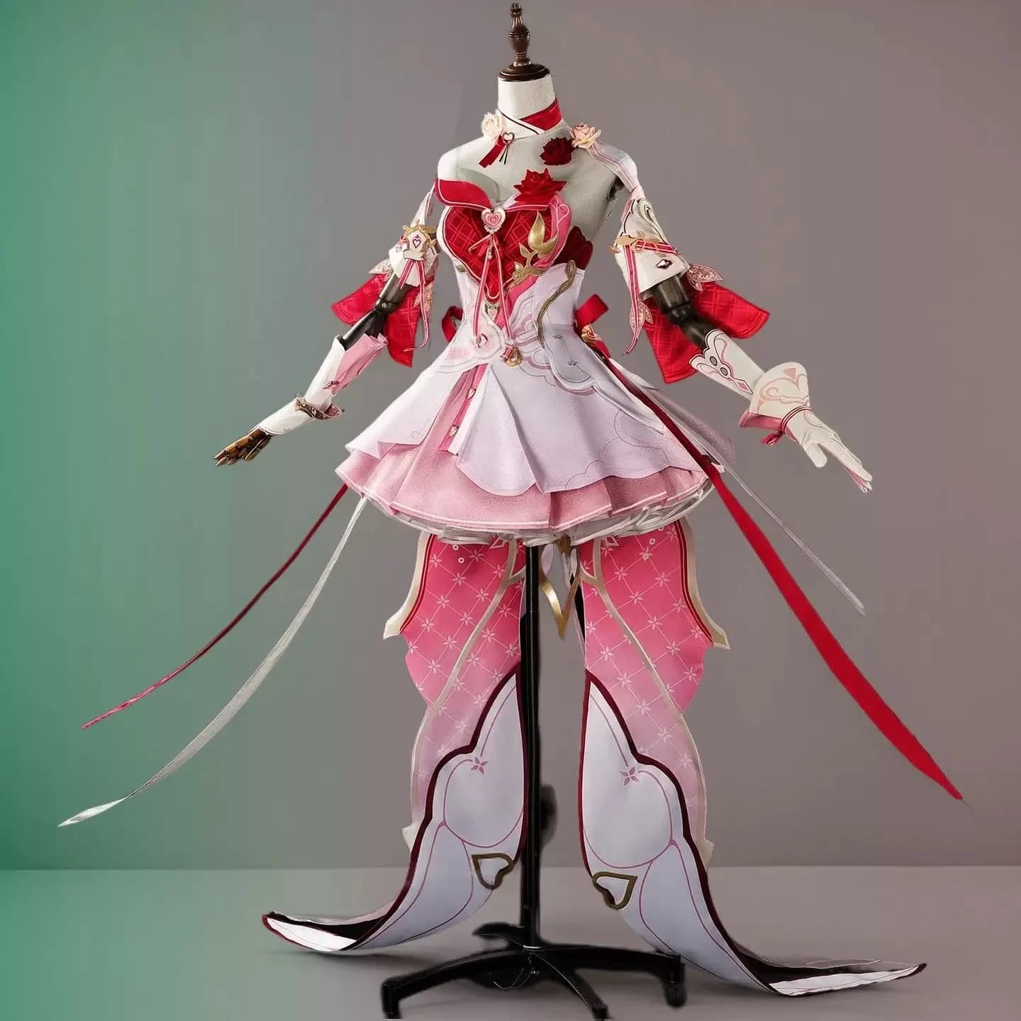 Donne Dolce Lolita Vestito Cappello Guanti Calzini Accessori Puntelli Uniforme di Halloween Gioco Honkai Impact 3 Nuovo Elysia Costume Cosplay