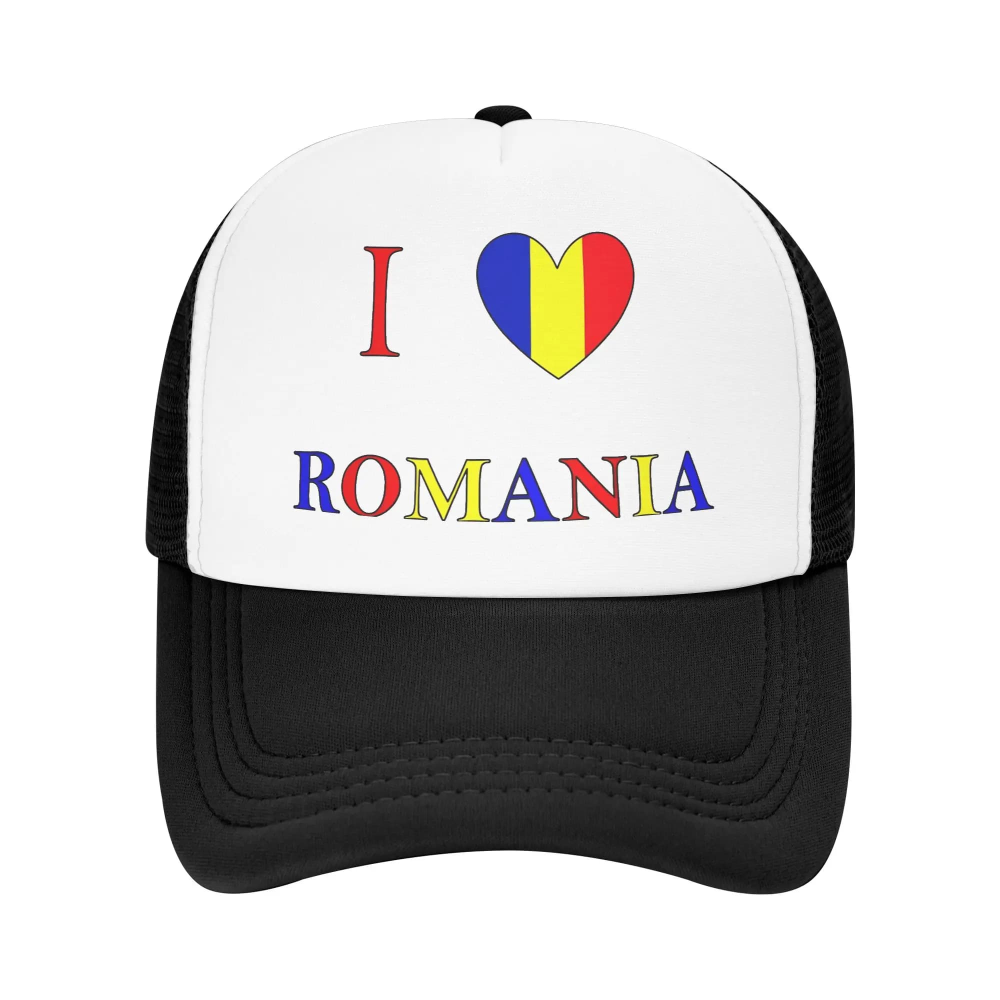 Summer Mesh Sun Hats I Love Romania Spring Baseball Cap Classic Trucker Hat Unisex Men Kpop Rock Adjustable Baseball Caps