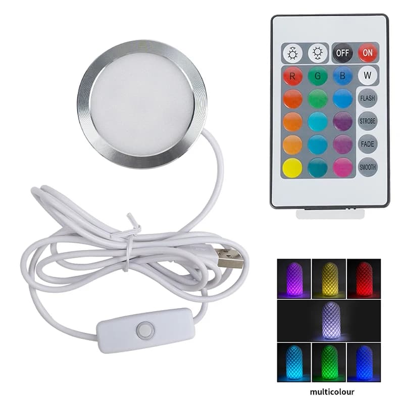 For Bambu Lab Lamp Kit LED 001 Hot White DC 5V 3W RGB For Bambu Lab Printer Parts 3D Official accessories Bambu Lab with remote control